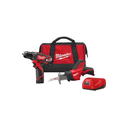 Milwaukee Tool Refurbished M12 Drill/Driver and HACKZALL Combo Kit-Recondition 2493-82